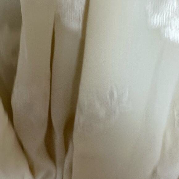 Vintage Cachet By Bari Protas Cream Sheer Floral Embroidered Midi Dress XS - Picture 8 of 16